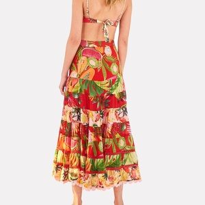 Farm Rio Pineapple Maxi Skirt